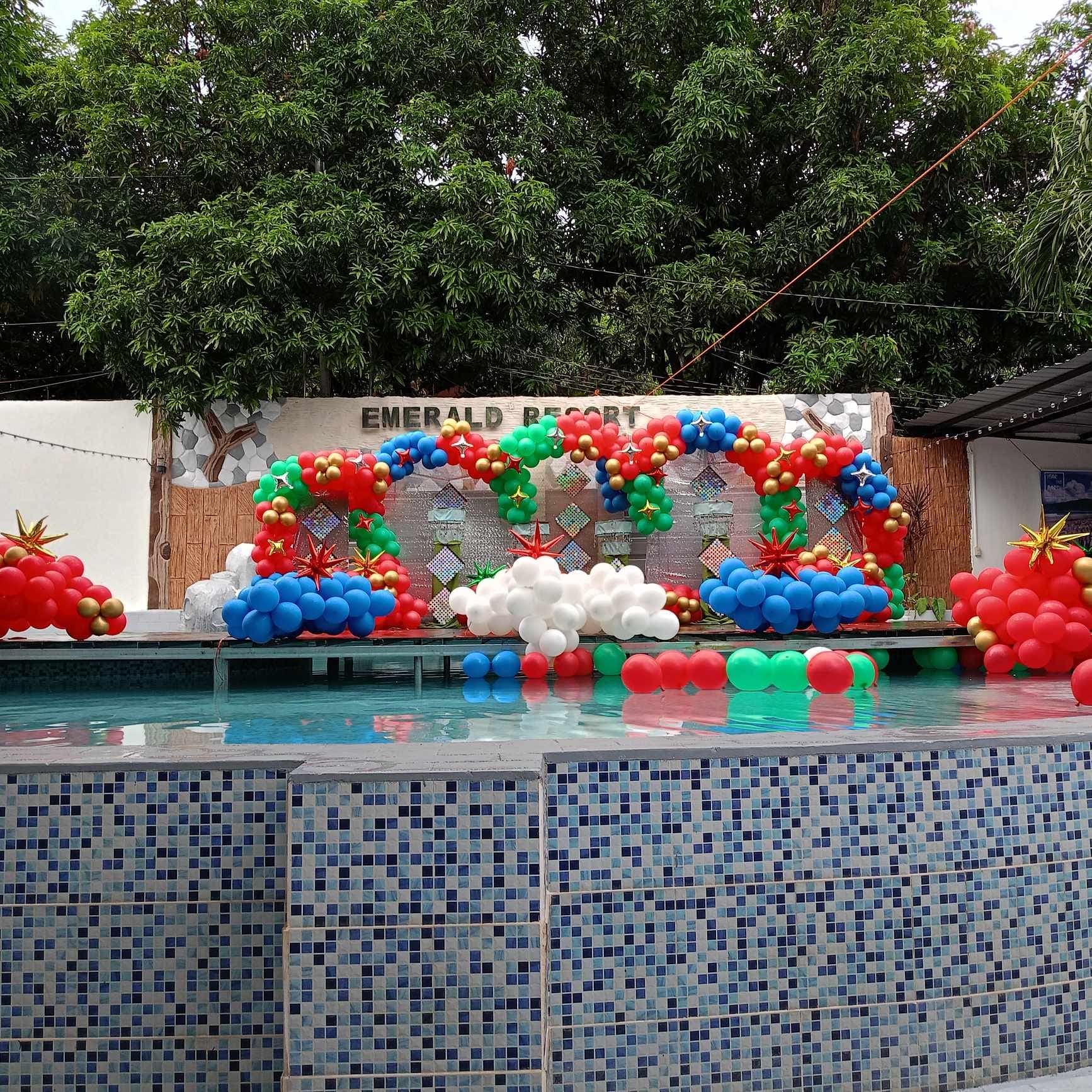 Event area inside Emerald Resort near swimming pool good for birthday party and year end party